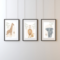 Set of 3 – I Am Brave, TalL, Strong Prints (Personalised with Name)