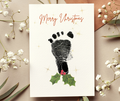 Personalised footprint Christmas Card