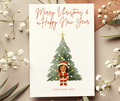Personalised cartoon Christmas Tree Card