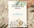 Baby Boy Animal themed Personalised Card